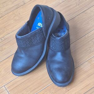 Timberland PRO 436 Riveter SD+ Slip On Safety Shoes Womens 8 Black Leather Comfy